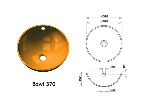 интегрированная раковина bowl-370