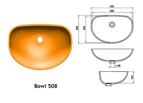 интегрированная раковина bowl-508